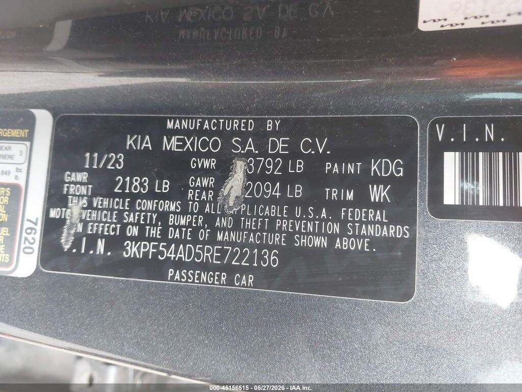 3KPF54AD5RE722136 2024 KIA FORTE photo no. 9