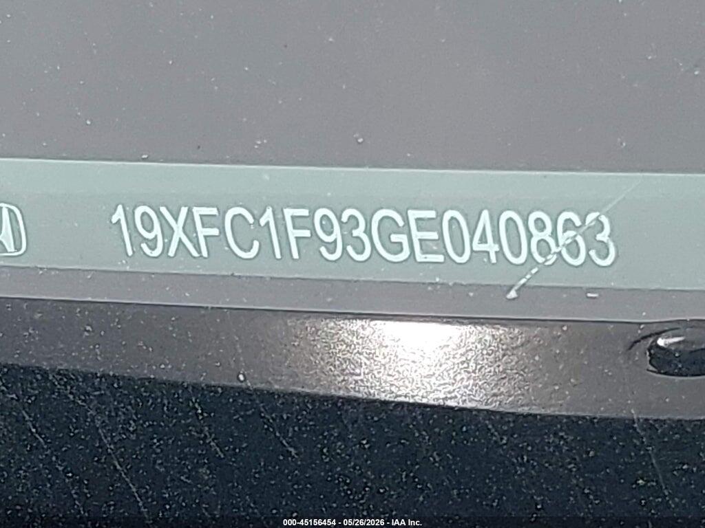 19XFC1F93GE040863 2016 HONDA CIVIC photo no. 9