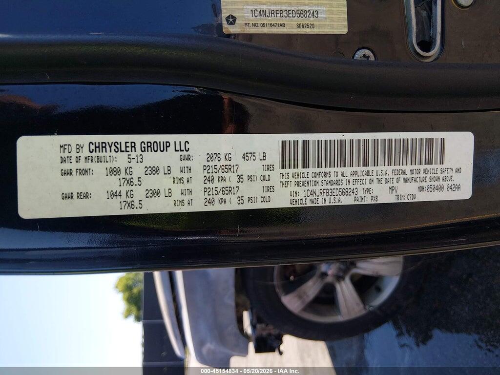 1C4NJRFB3ED568243 2014 JEEP PATRIOT photo no. 9