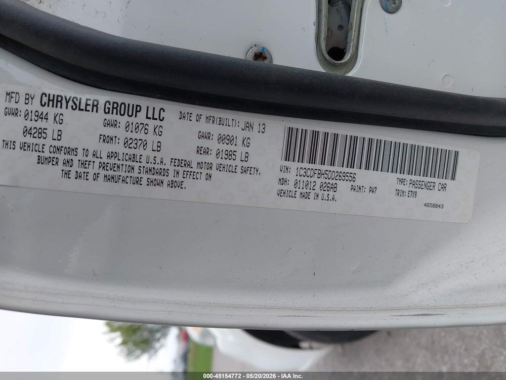 1C3CDFBH5DD269556 2013 DODGE DART photo no. 9