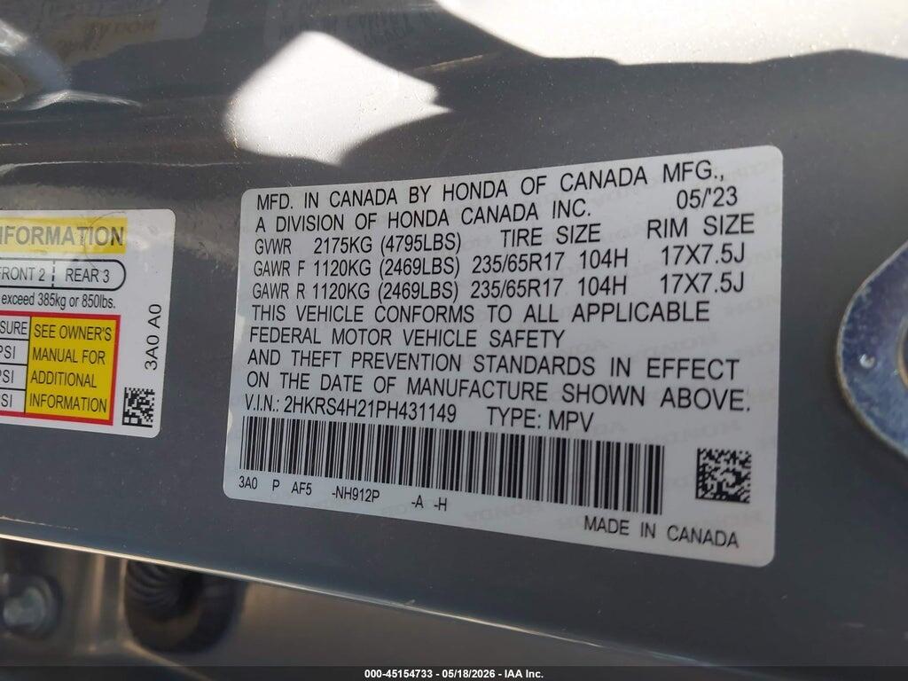 2HKRS4H21PH431149 2023 HONDA CR-V photo no. 9