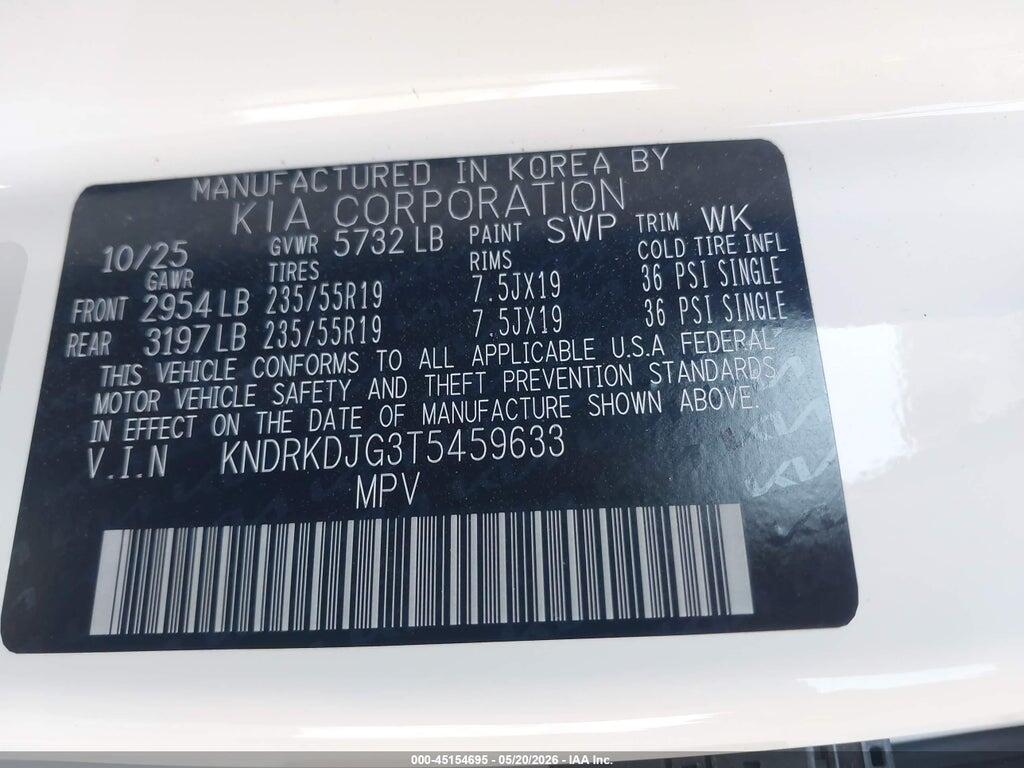 KNDRKDJG3T5459633 2026 KIA SORENTO HYBRID photo no. 9