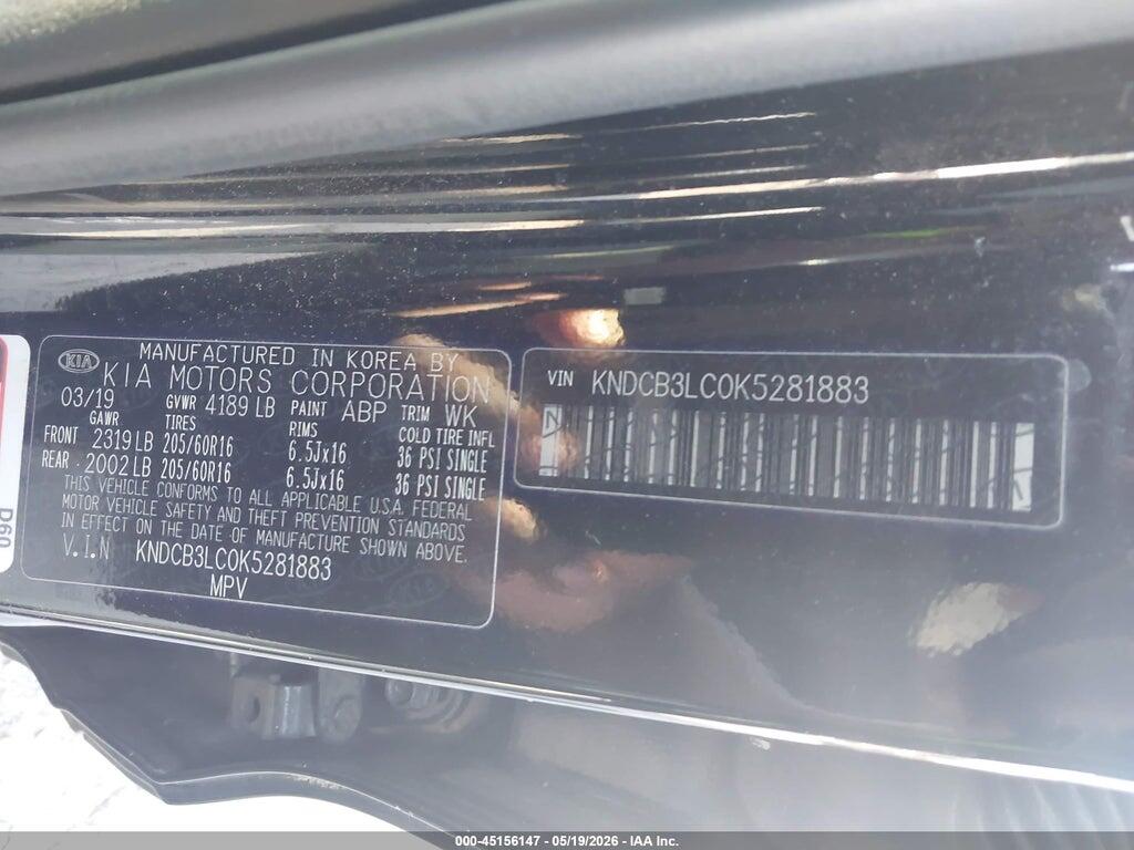 KNDCB3LC0K5281883 2019 KIA NIRO photo no. 9