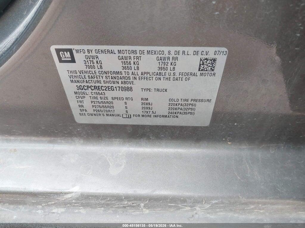 3GCPCREC2EG170988 2014 CHEVROLET SILVERADO 1500 photo no. 9