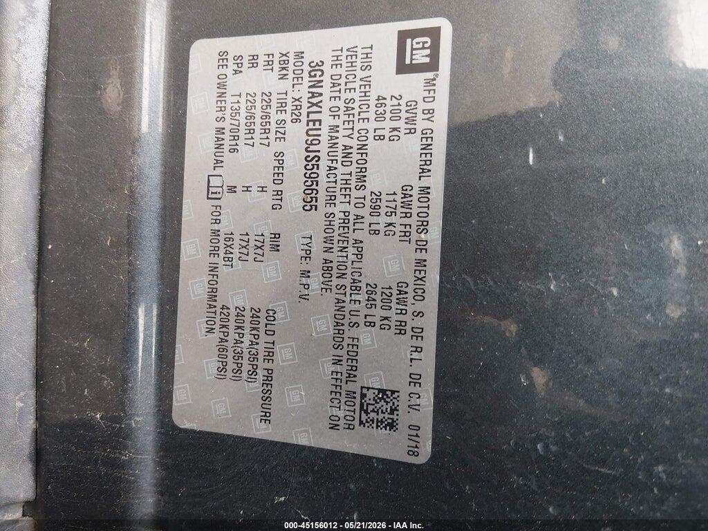 3GNAXLEU9JS595655 2018 CHEVROLET EQUINOX photo no. 9