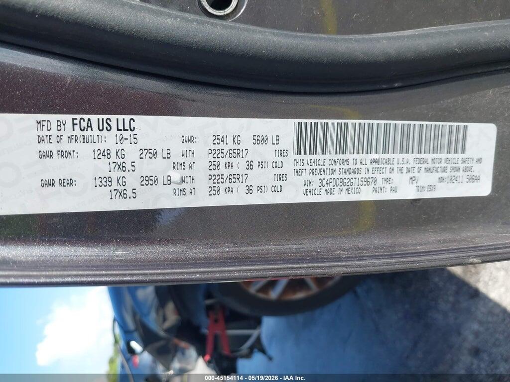3C4PDDBG2GT159670 2016 DODGE JOURNEY photo no. 9