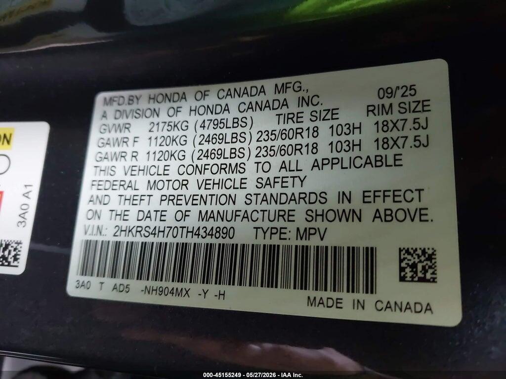 2HKRS4H70TH434890 2026 HONDA CR-V photo no. 9