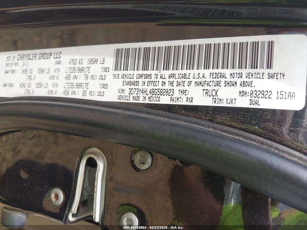 3D73Y4HL4BG582023 2011 RAM RAM 3500 photo no. 8