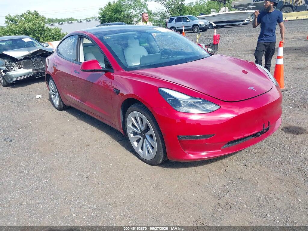 5YJ3E1EA3NF335851 2022 TESLA MODEL 3 photo no. 1