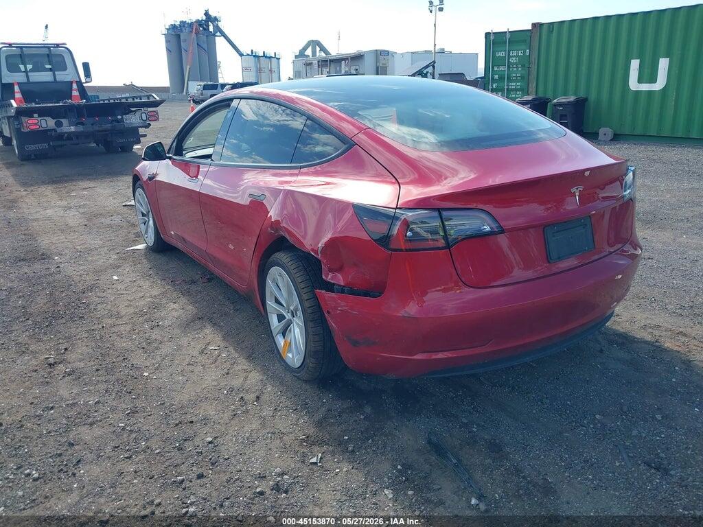 5YJ3E1EA3NF335851 2022 TESLA MODEL 3 photo no. 3