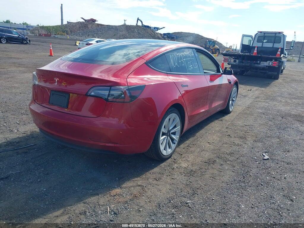 5YJ3E1EA3NF335851 2022 TESLA MODEL 3 photo no. 4