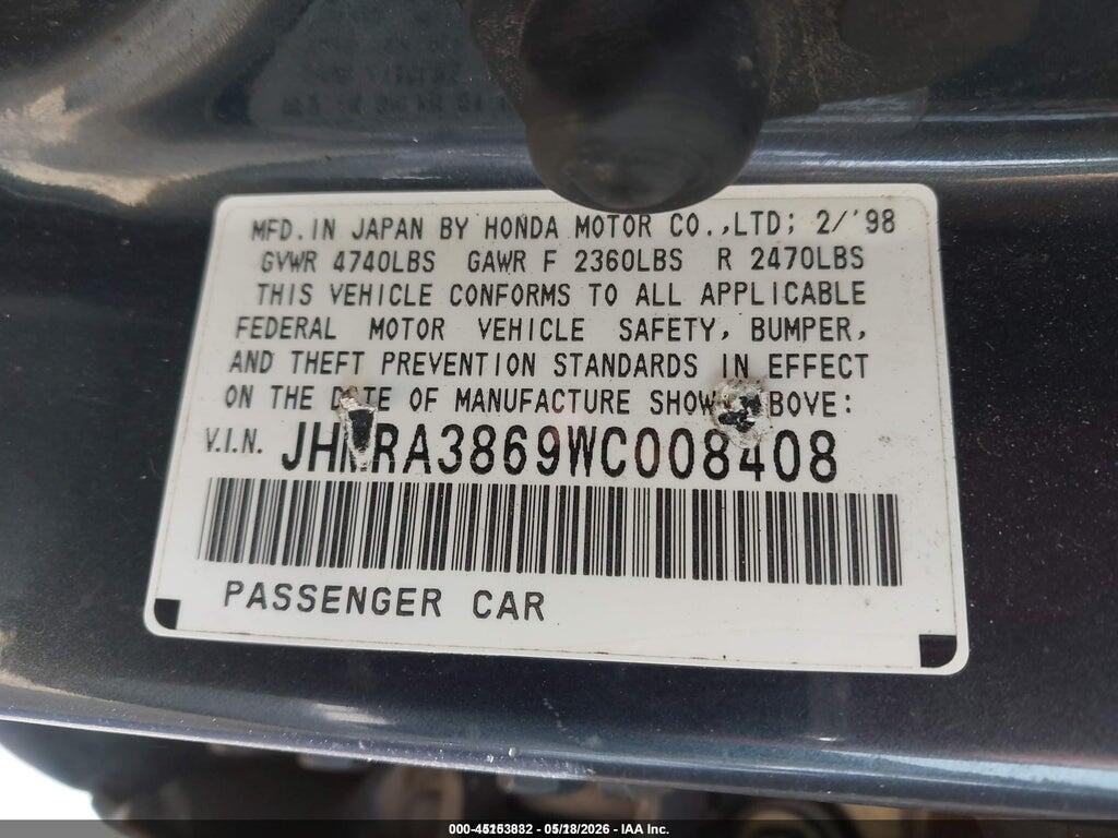 JHMRA3869WC008408 1998 HONDA ODYSSEY photo no. 9