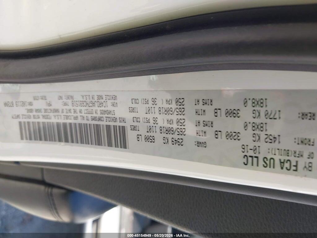 1C4RDJAG7HC691518 2017 DODGE DURANGO photo no. 9