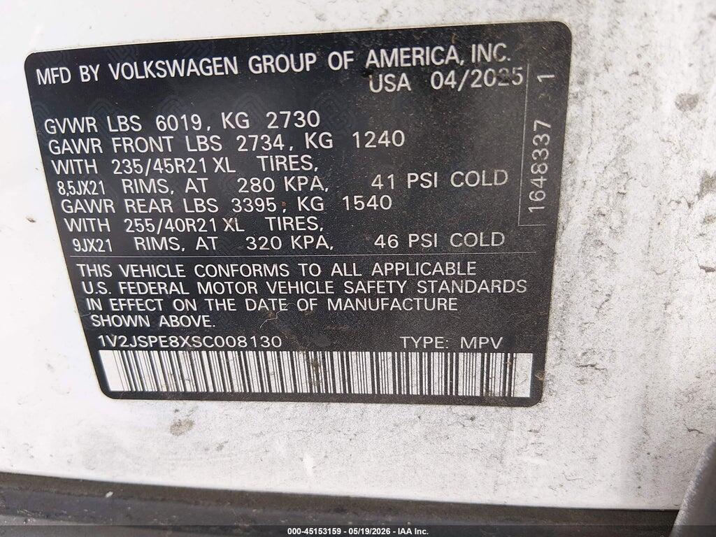 1V2JSPE8XSC008130 2025 VOLKSWAGEN ID.4 photo no. 9