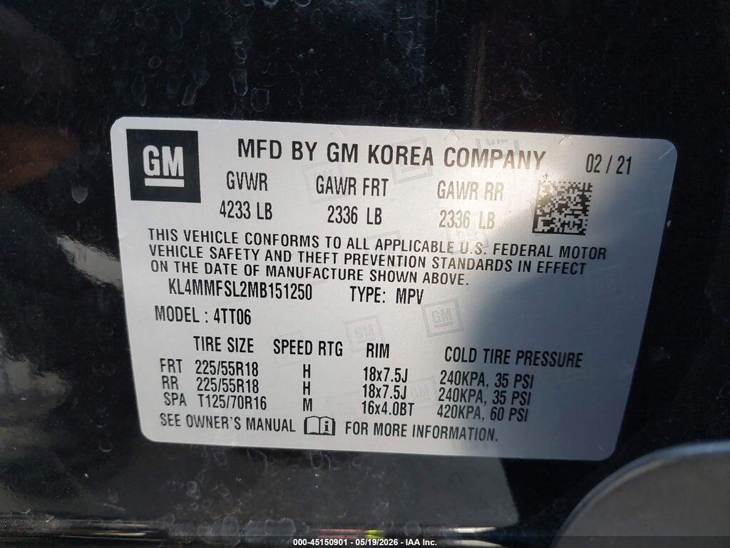 KL4MMFSL2MB151250 2021 BUICK ENCORE GX photo no. 9
