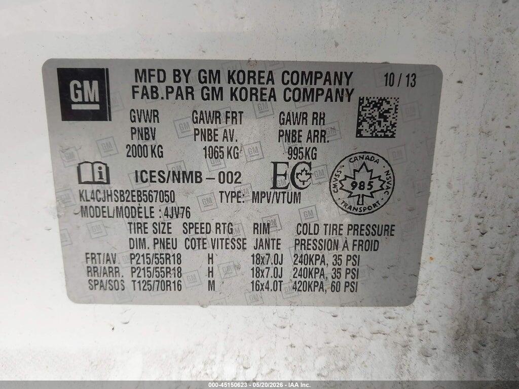 KL4CJHSB2EB567050 2014 BUICK ENCORE photo no. 9