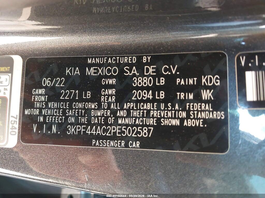 3KPF44AC2PE502587 2023 KIA FORTE photo no. 9