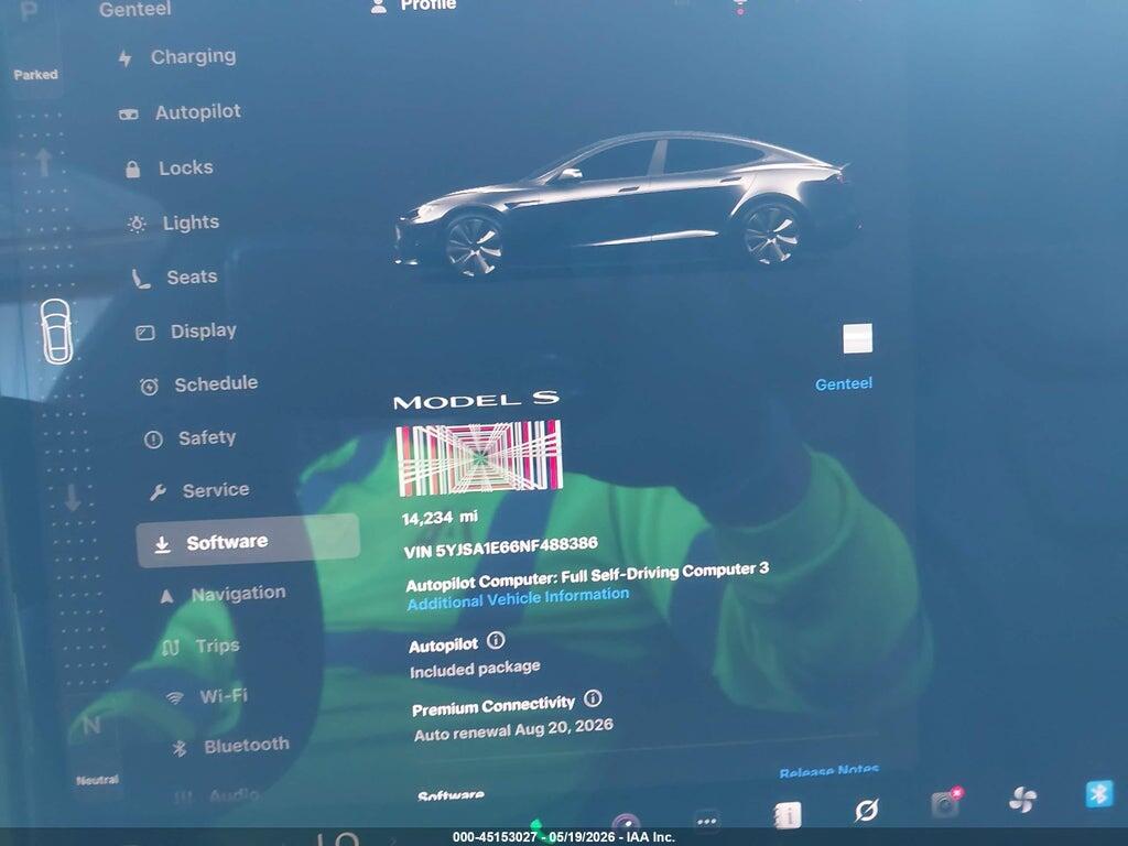 5YJSA1E66NF488386 2022 TESLA MODEL S photo no. 7
