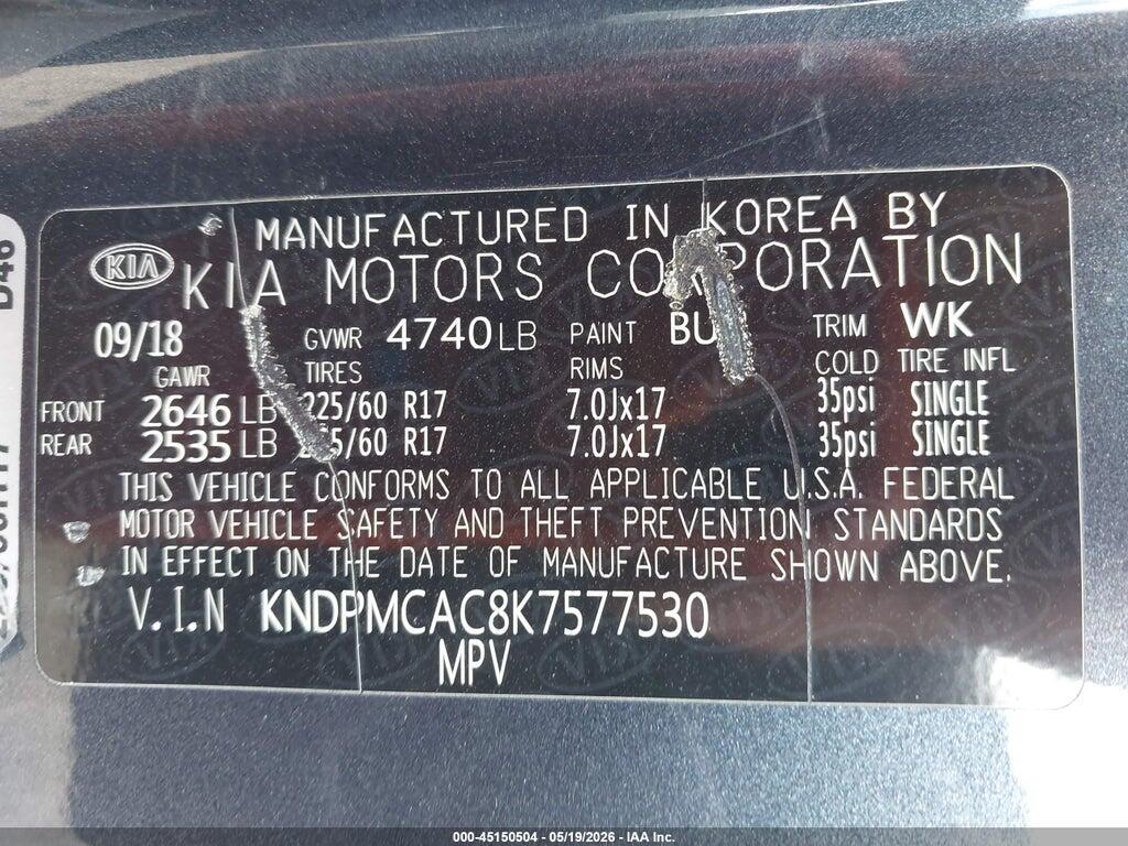 KNDPMCAC8K7577530 2019 KIA SPORTAGE photo no. 9