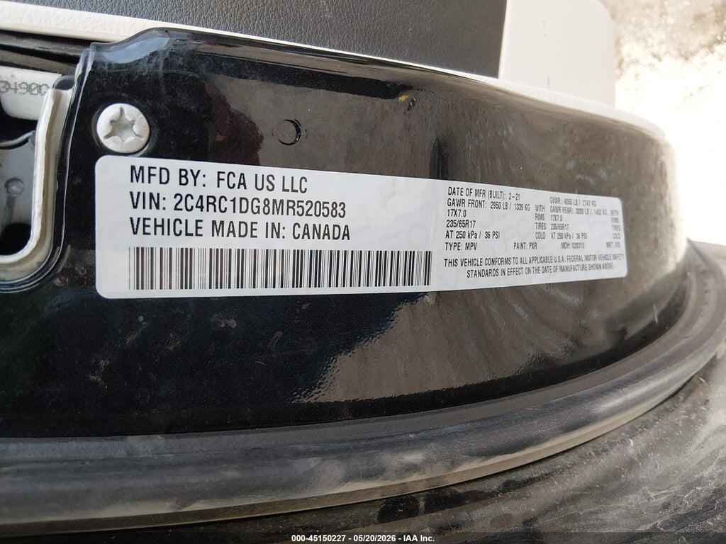2C4RC1DG8MR520583 2021 CHRYSLER VOYAGER photo no. 9