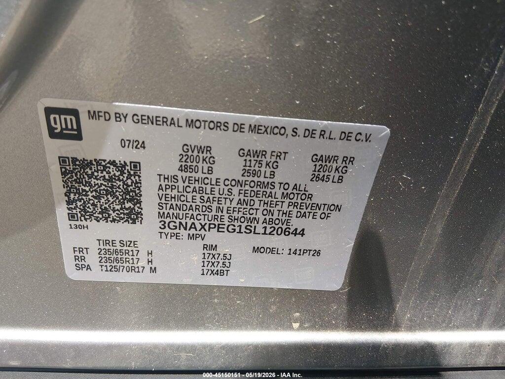 3GNAXPEG1SL120644 2025 CHEVROLET EQUINOX photo no. 9
