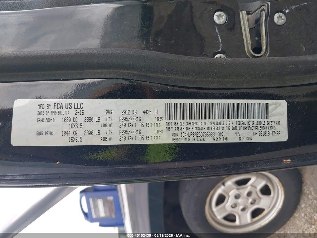1C4NJPBA2GD706083 2016 JEEP PATRIOT photo no. 9