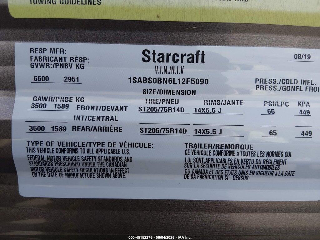 1SABS0BN6L12F5090 2020 STARCRAFT OTHER photo no. 9
