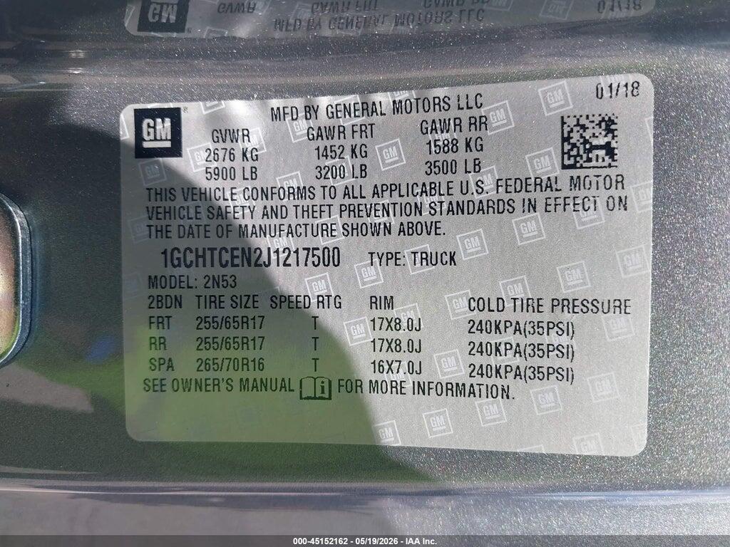 1GCHTCEN2J1217500 2018 CHEVROLET COLORADO photo no. 9