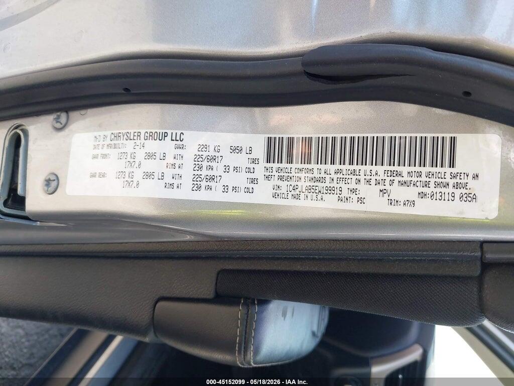 1C4PJLAB5EW199919 2014 JEEP CHEROKEE photo no. 9