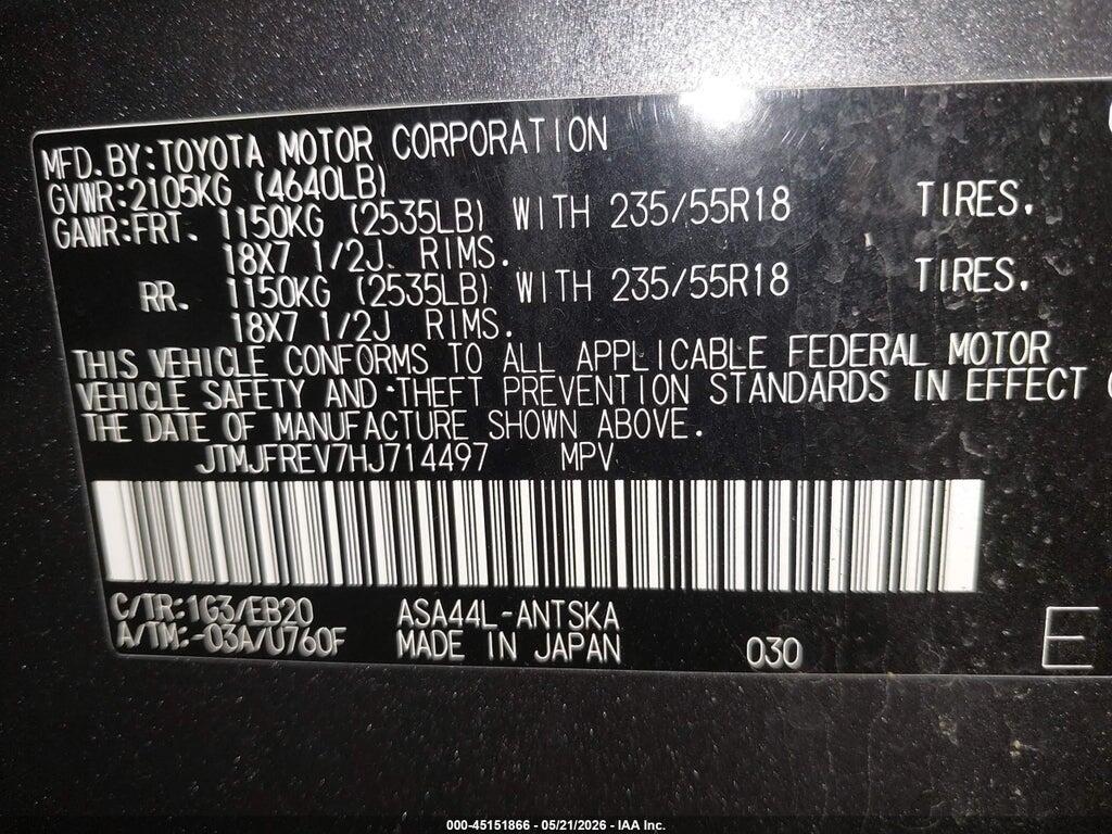 JTMJFREV7HJ714497 2017 TOYOTA RAV4 photo no. 9