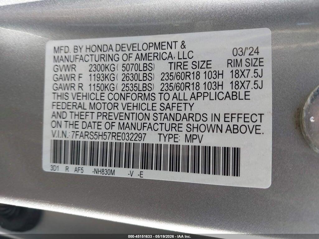 7FARS5H57RE032297 2024 HONDA CR-V HYBRID photo no. 9