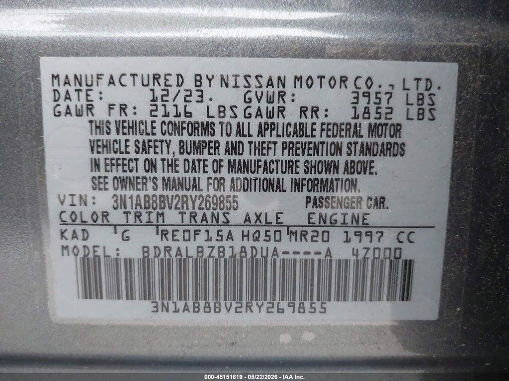 3N1AB8BV2RY269855 2024 NISSAN SENTRA photo no. 9
