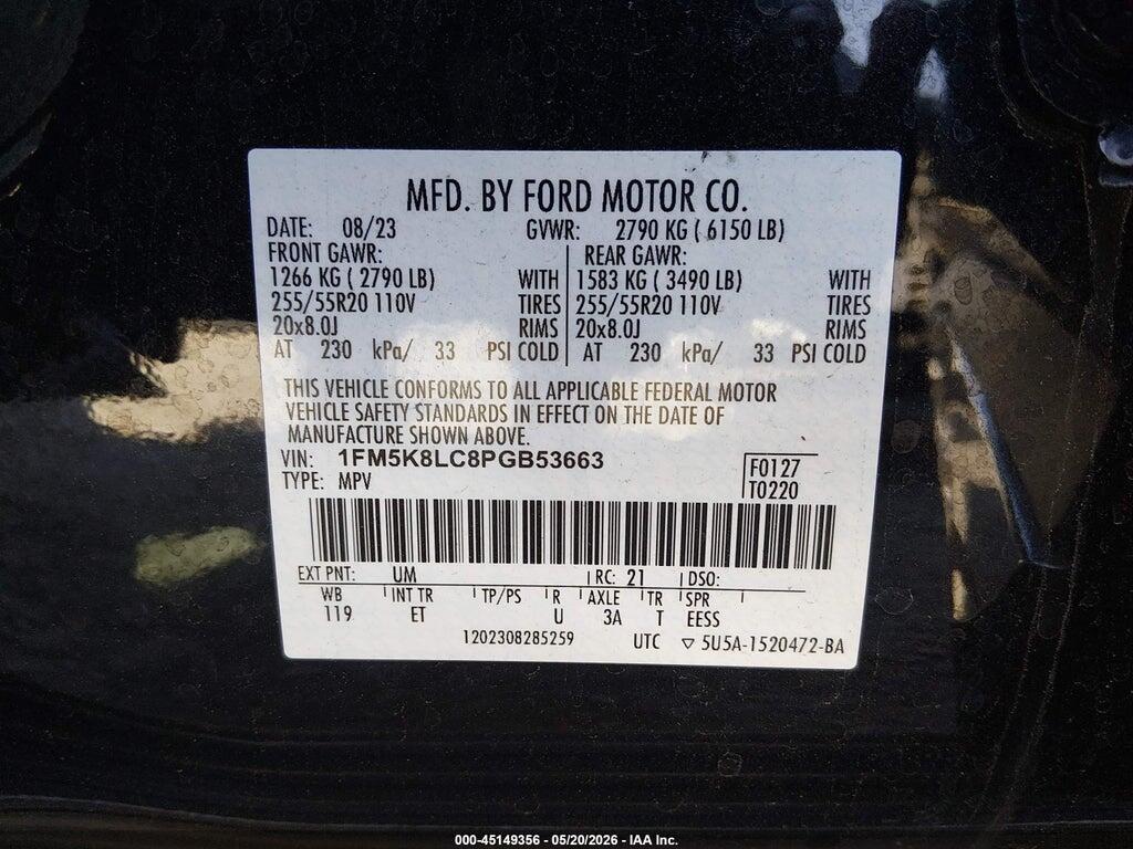 1FM5K8LC8PGB53663 2023 FORD EXPLORER photo no. 9