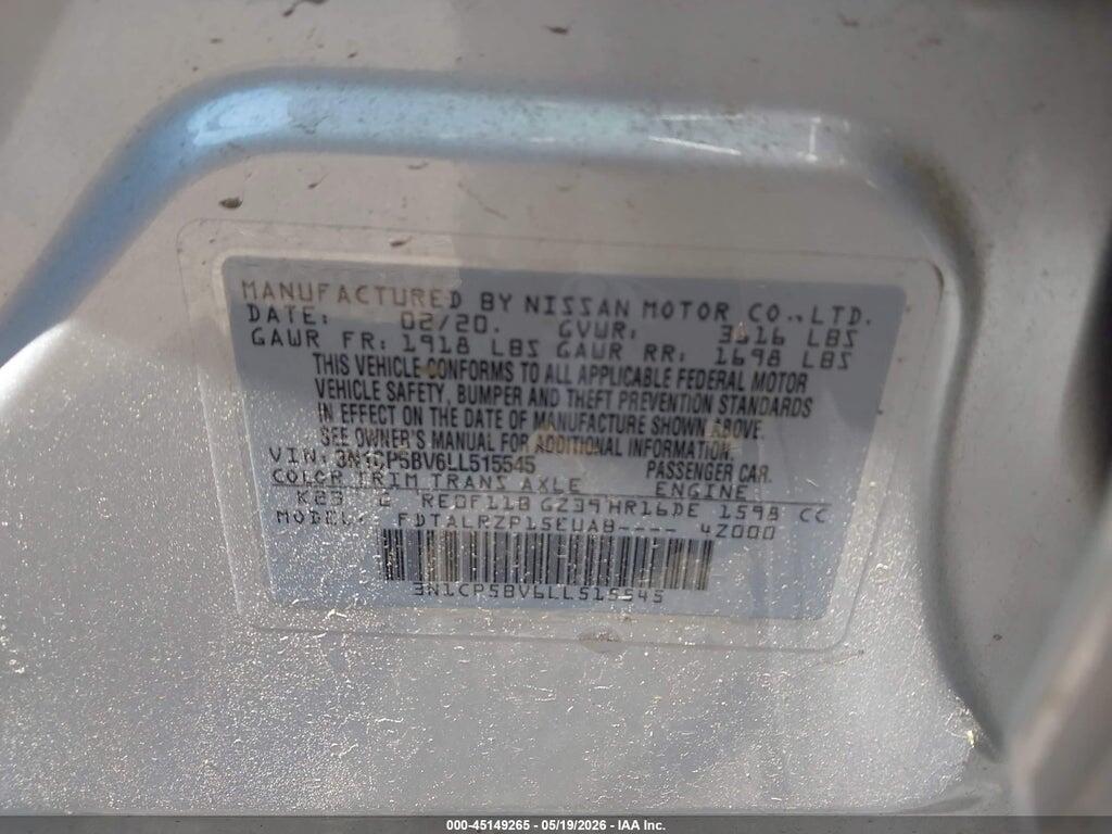 3N1CP5BV6LL515545 2020 NISSAN KICKS photo no. 9
