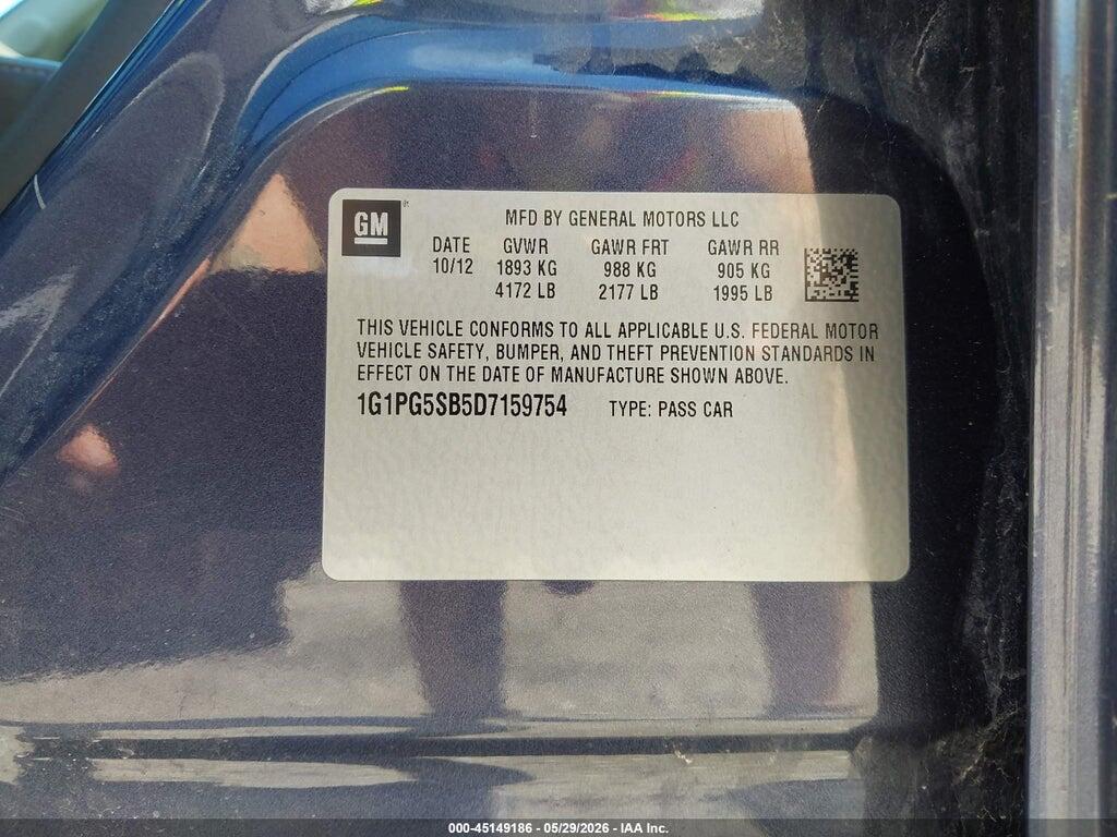 1G1PG5SB5D7159754 2013 CHEVROLET CRUZE photo no. 9