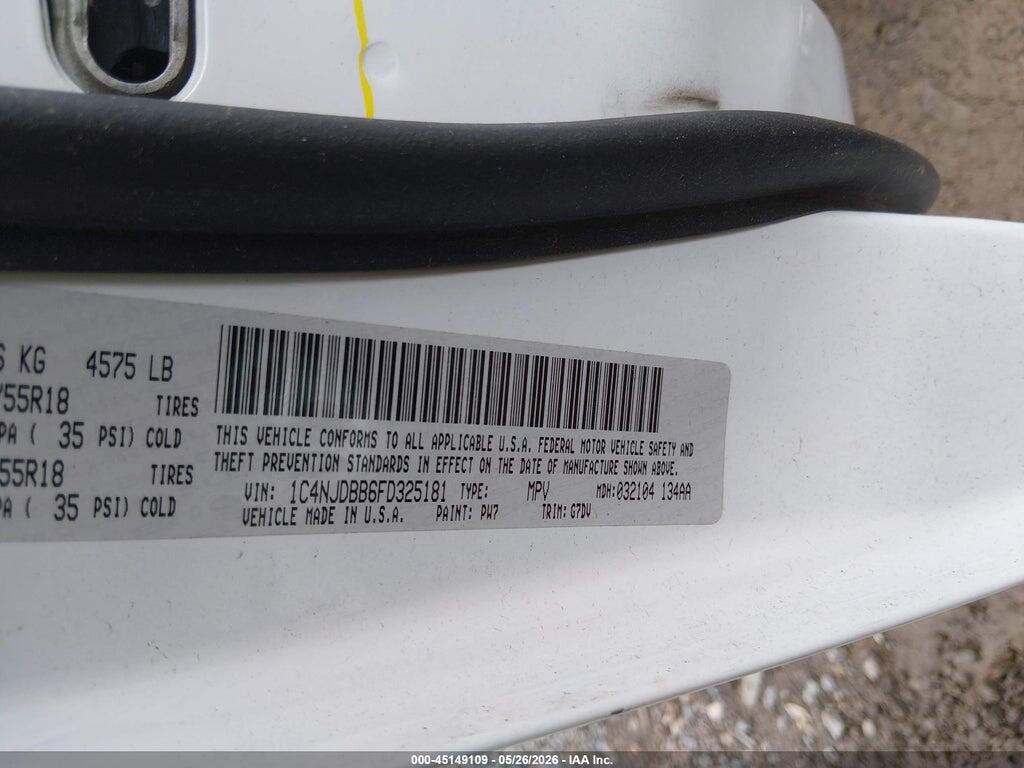 1C4NJDBB6FD325181 2015 JEEP COMPASS photo no. 9