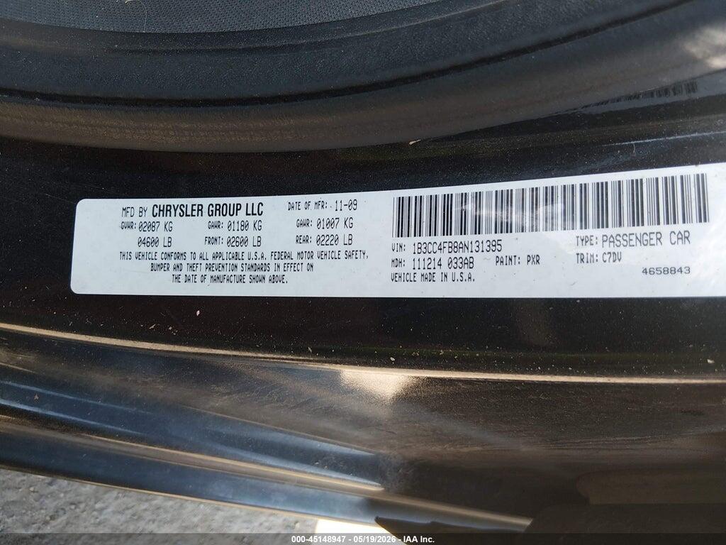 1B3CC4FB8AN131395 2010 DODGE AVENGER photo no. 9