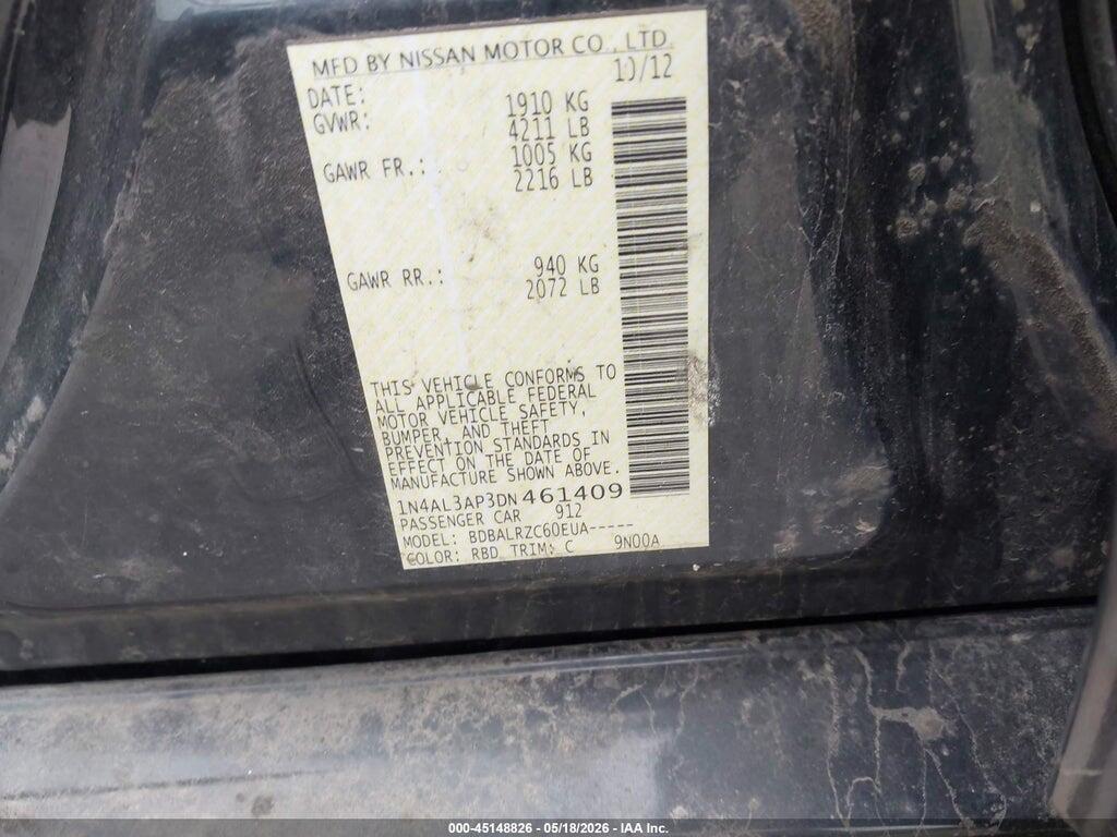 1N4AL3AP3DN461409 2013 NISSAN ALTIMA photo no. 9