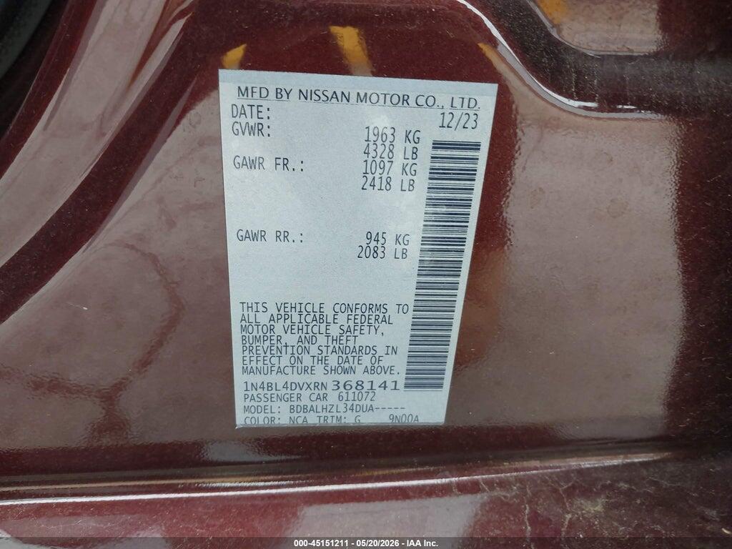 1N4BL4DVXRN368141 2024 NISSAN ALTIMA photo no. 9