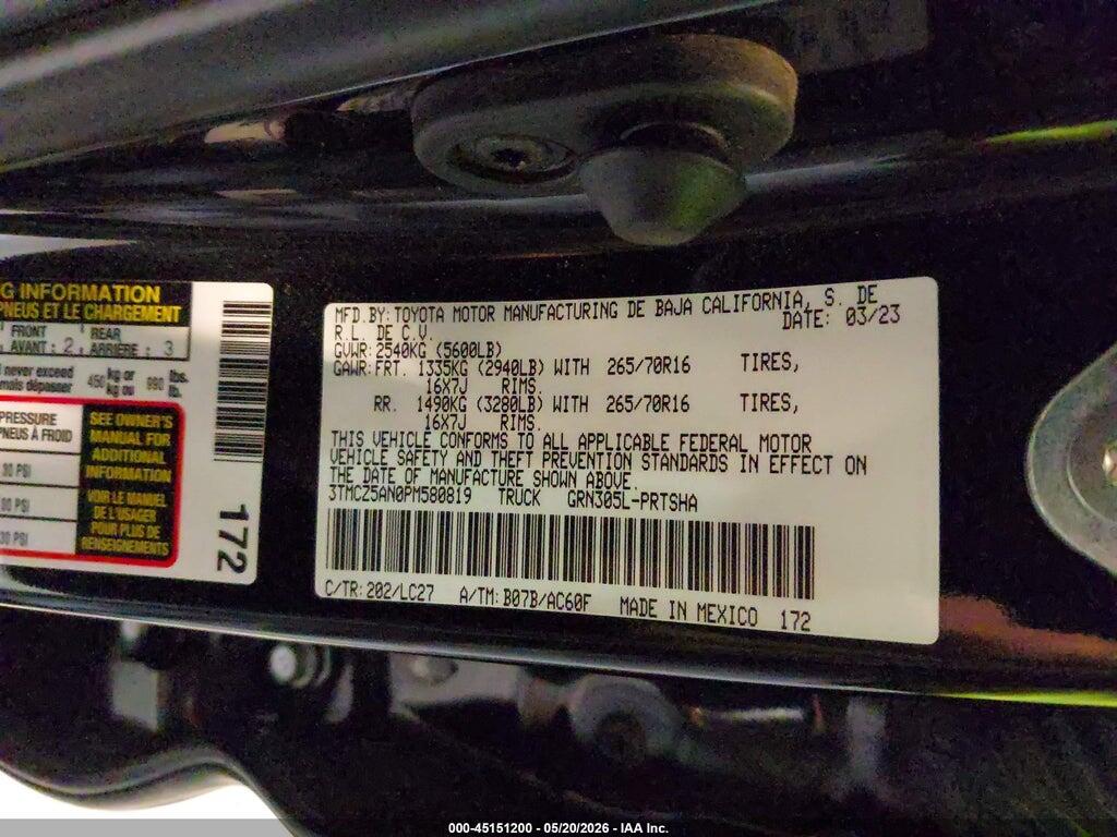 3TMCZ5AN0PM580819 2023 TOYOTA TACOMA photo no. 9