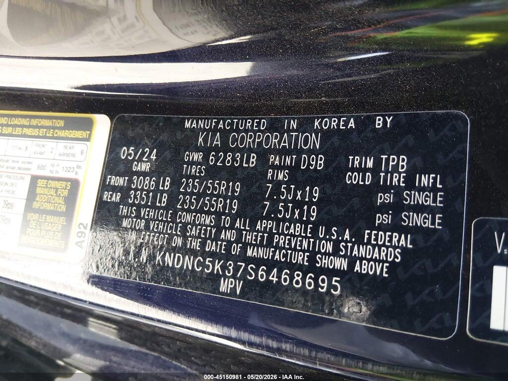 KNDNC5K37S6468695 2025 KIA CARNIVAL MPV photo no. 9