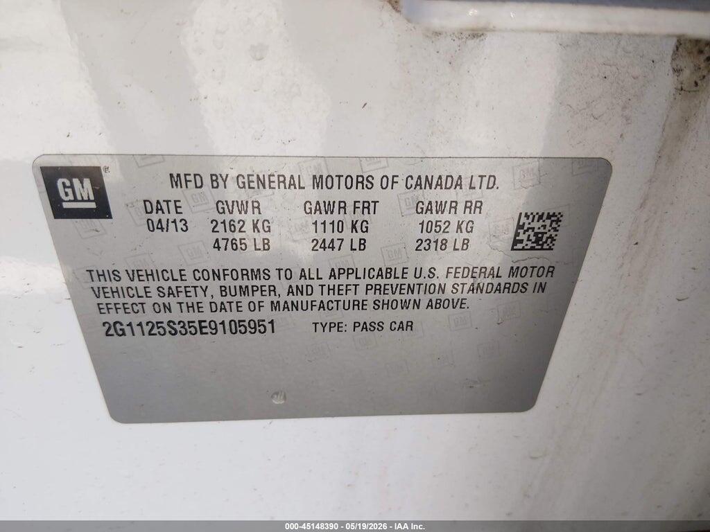 2G1125S35E9105951 2014 CHEVROLET IMPALA photo no. 9