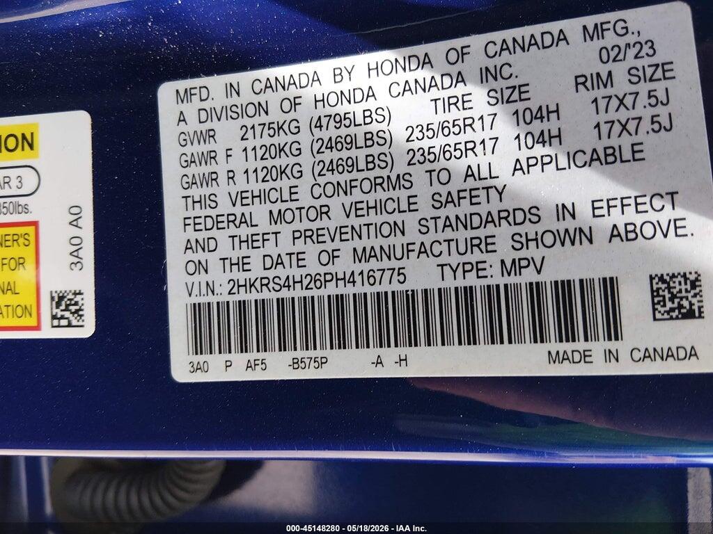 2HKRS4H26PH416775 2023 HONDA CR-V photo no. 9