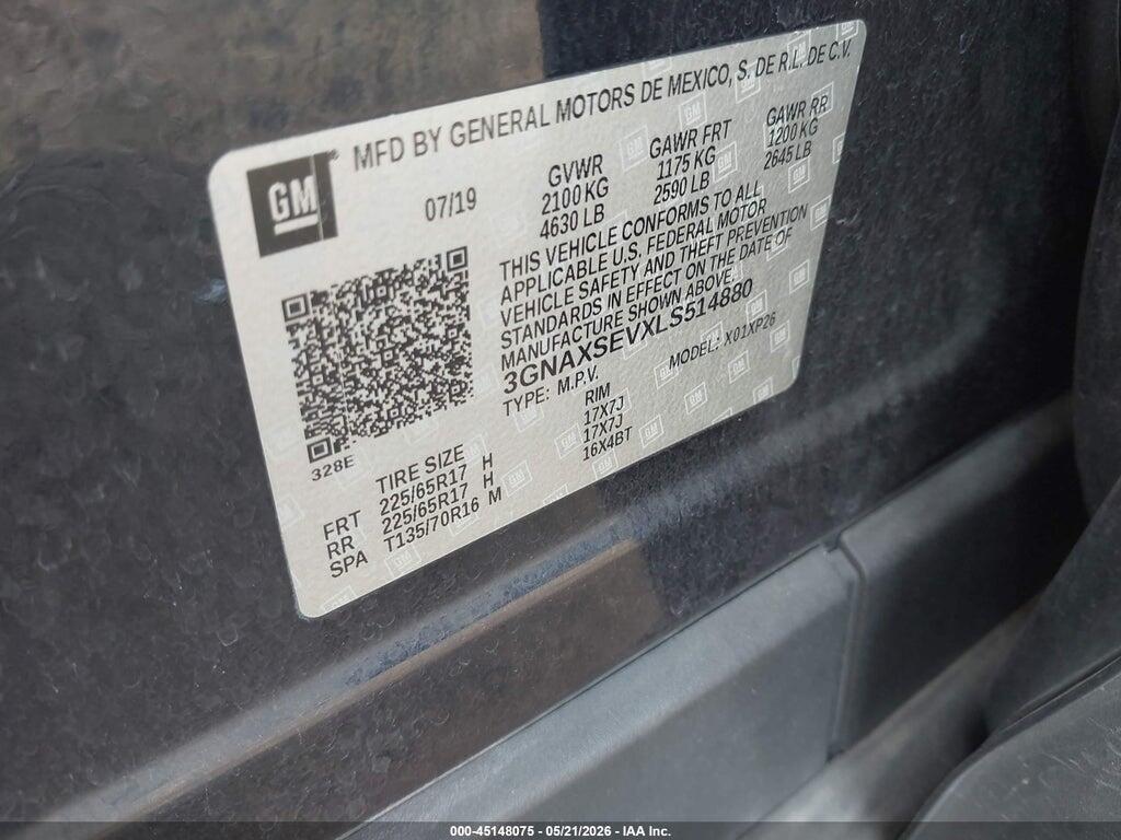 3GNAXSEVXLS514880 2020 CHEVROLET EQUINOX photo no. 9