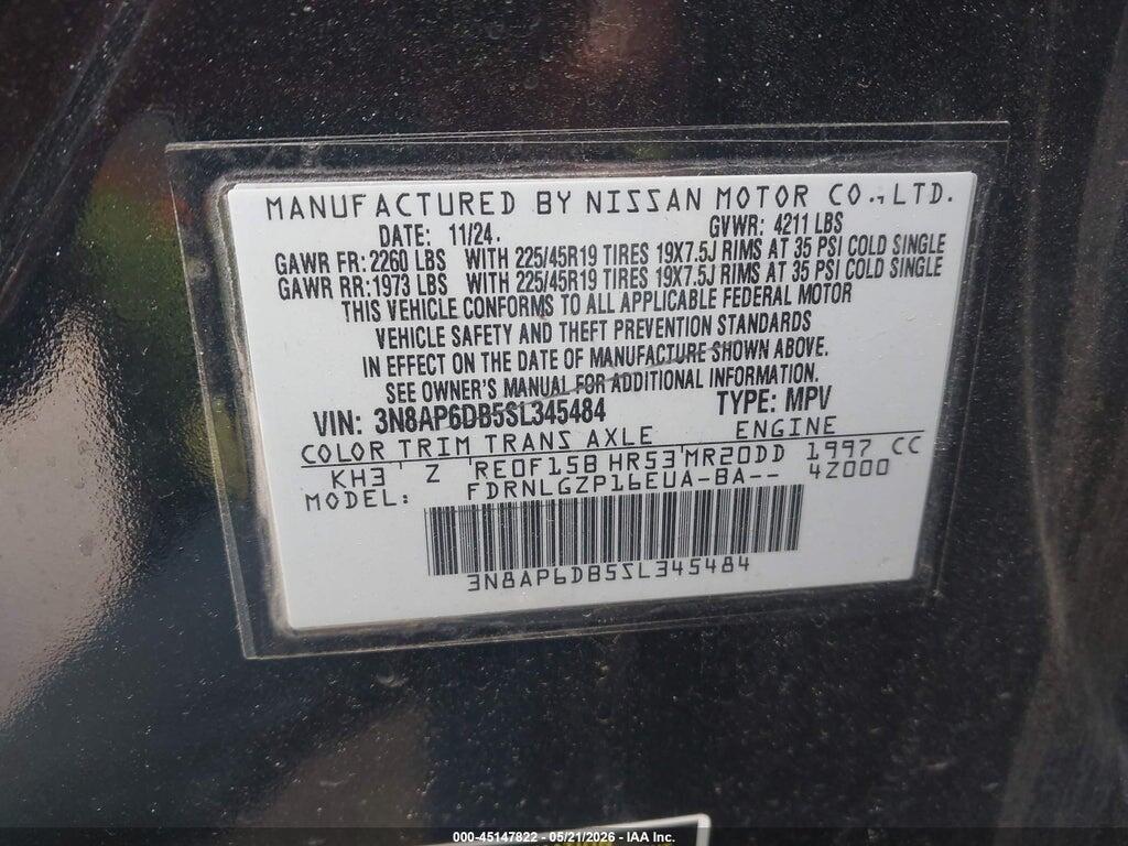 3N8AP6DB5SL345484 2025 NISSAN KICKS photo no. 9