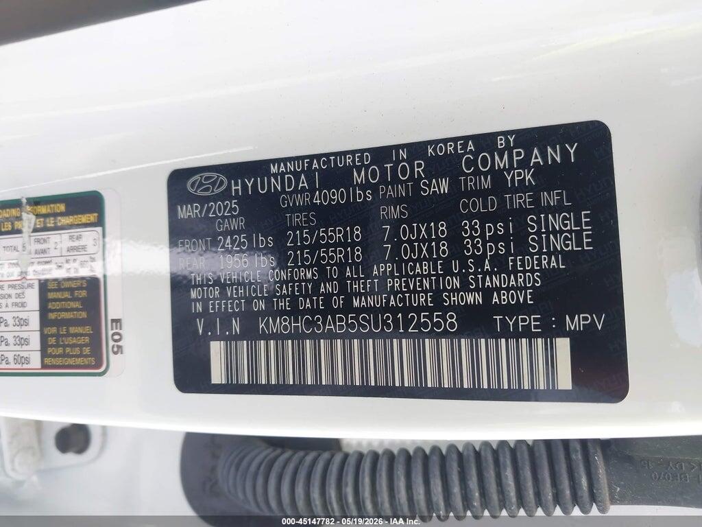 KM8HC3AB5SU312558 2025 HYUNDAI KONA photo no. 9