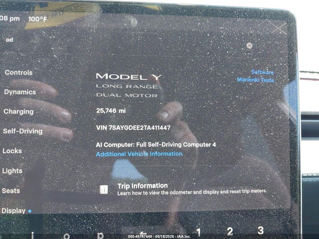 7SAYGDEE2TA411447 2026 TESLA MODEL Y photo no. 7