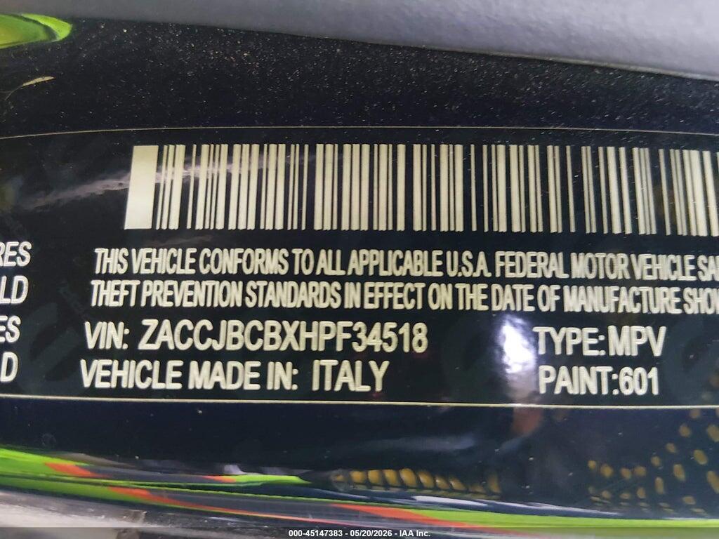 ZACCJBCBXHPF34518 2017 JEEP RENEGADE photo no. 9