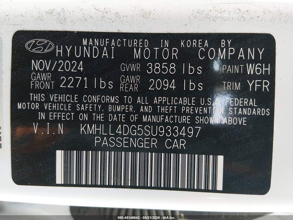 KMHLL4DG5SU933497 2025 HYUNDAI ELANTRA photo no. 9