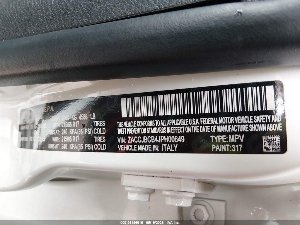 ZACCJBCB4JPH00649 2018 JEEP RENEGADE photo no. 9